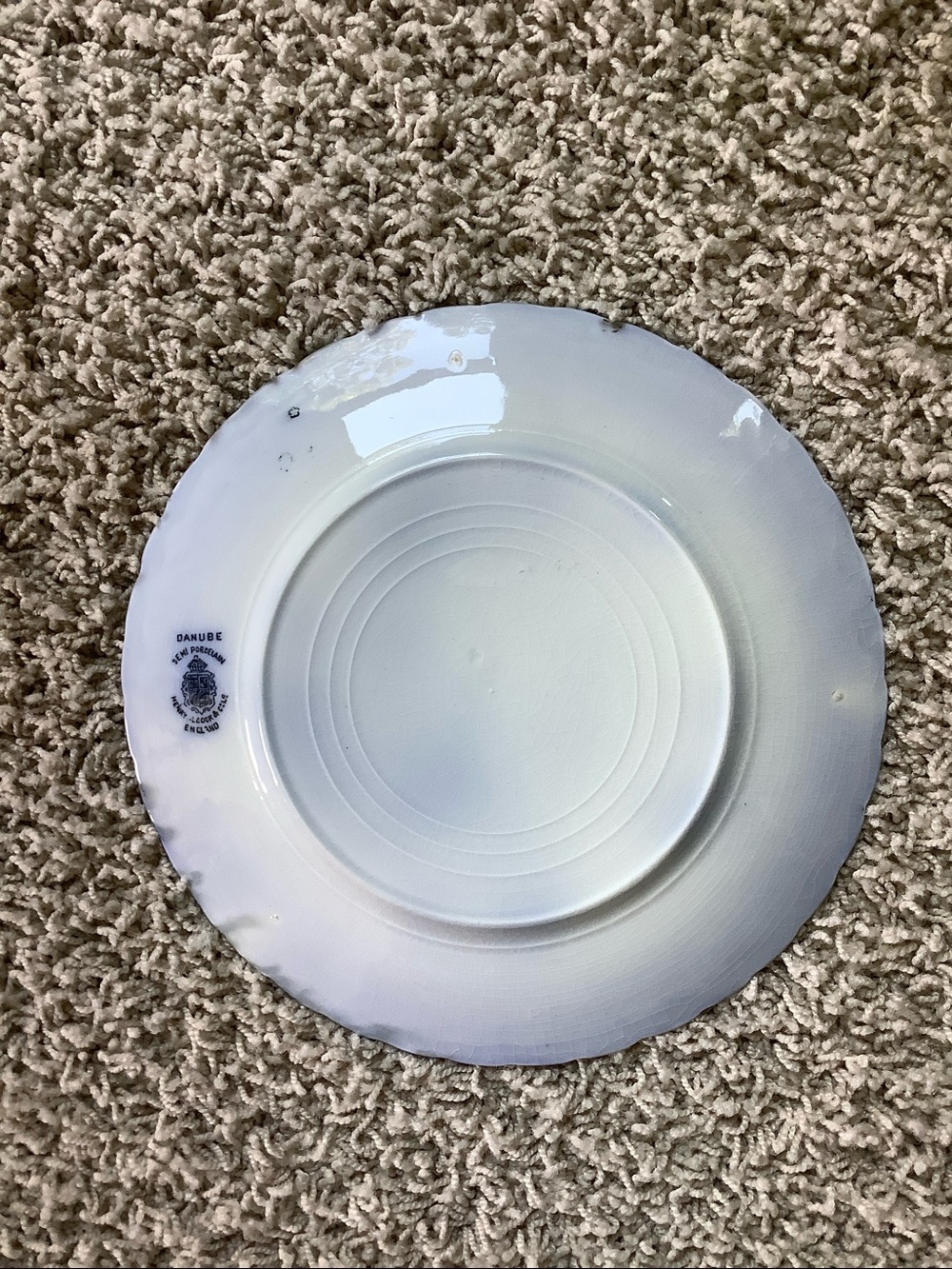 Henry Alcock Danube flow blue plate - Picture 2 of 5